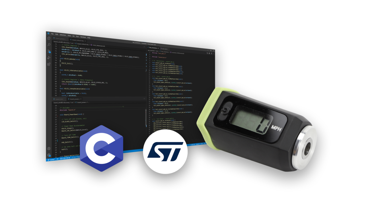 electronic sporting good devices developed in embedded C using a STM 8-bit microcontroller